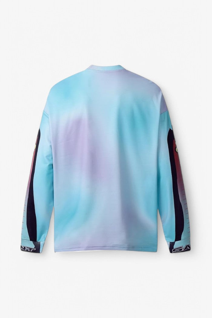 Saint Tear Long Sleeve Racing T-Shirt Blue